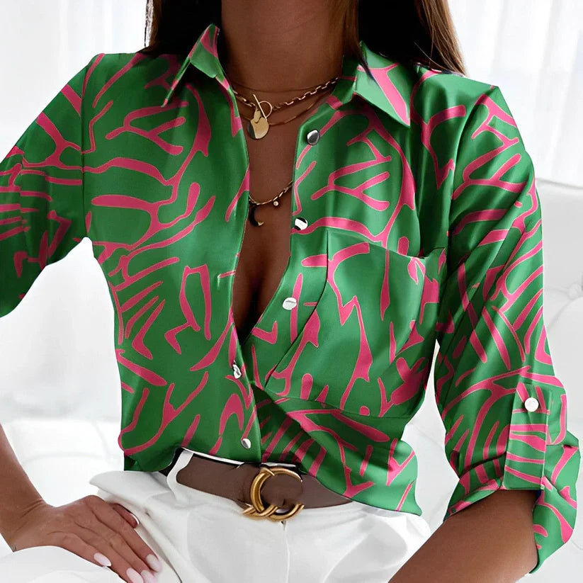 Amelia - Elegant grön blus