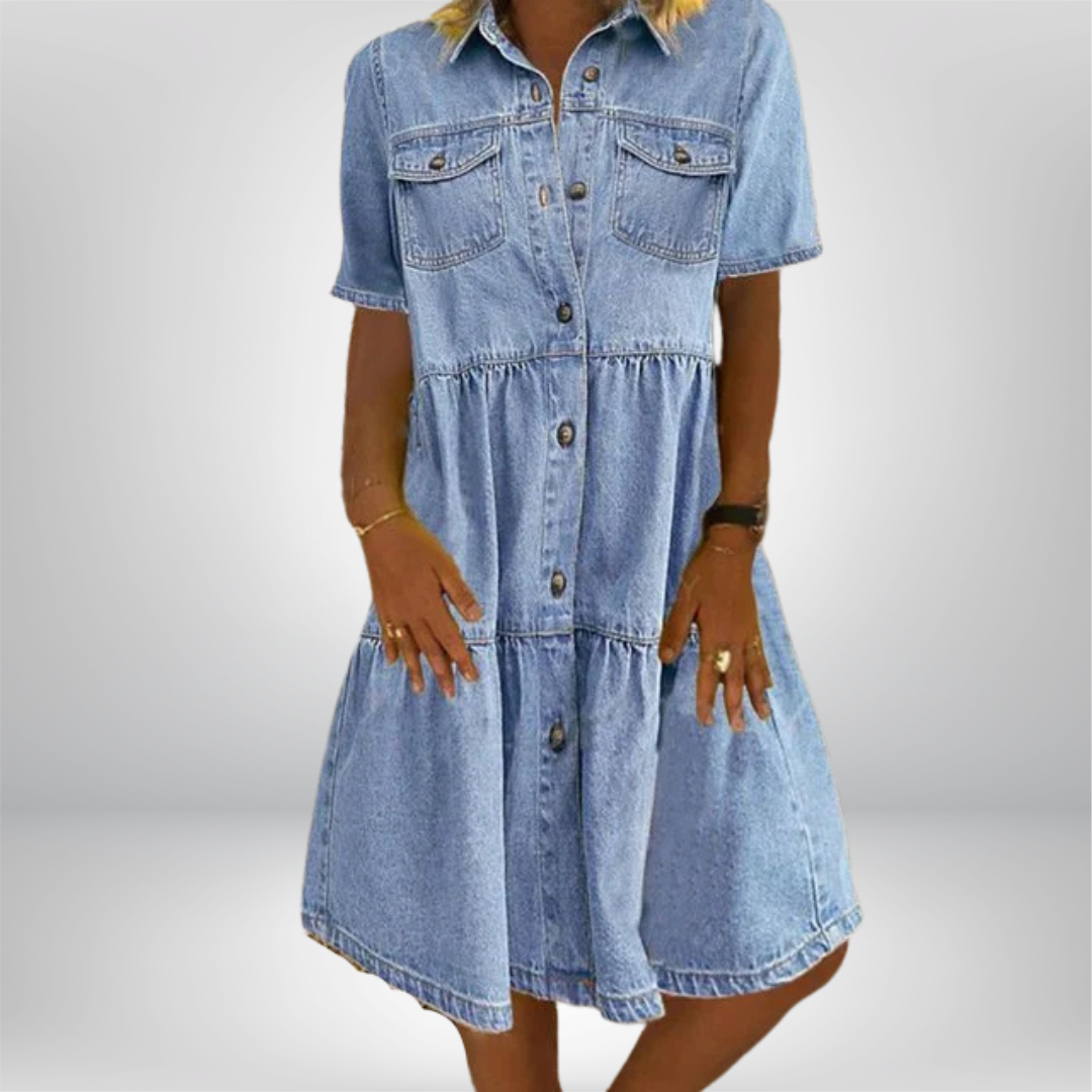 Amelia - Boho Denimklänning