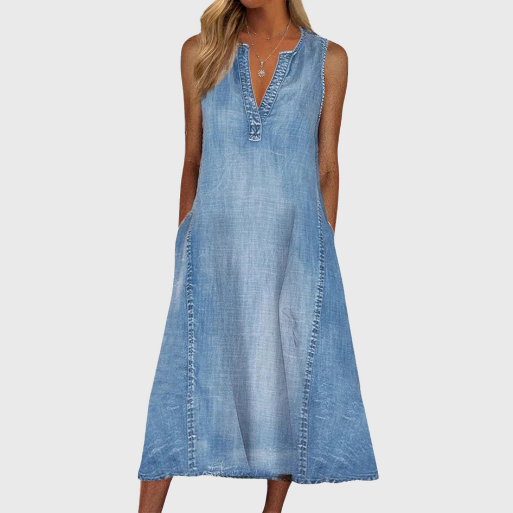 Moa - Bekväm denimklänning