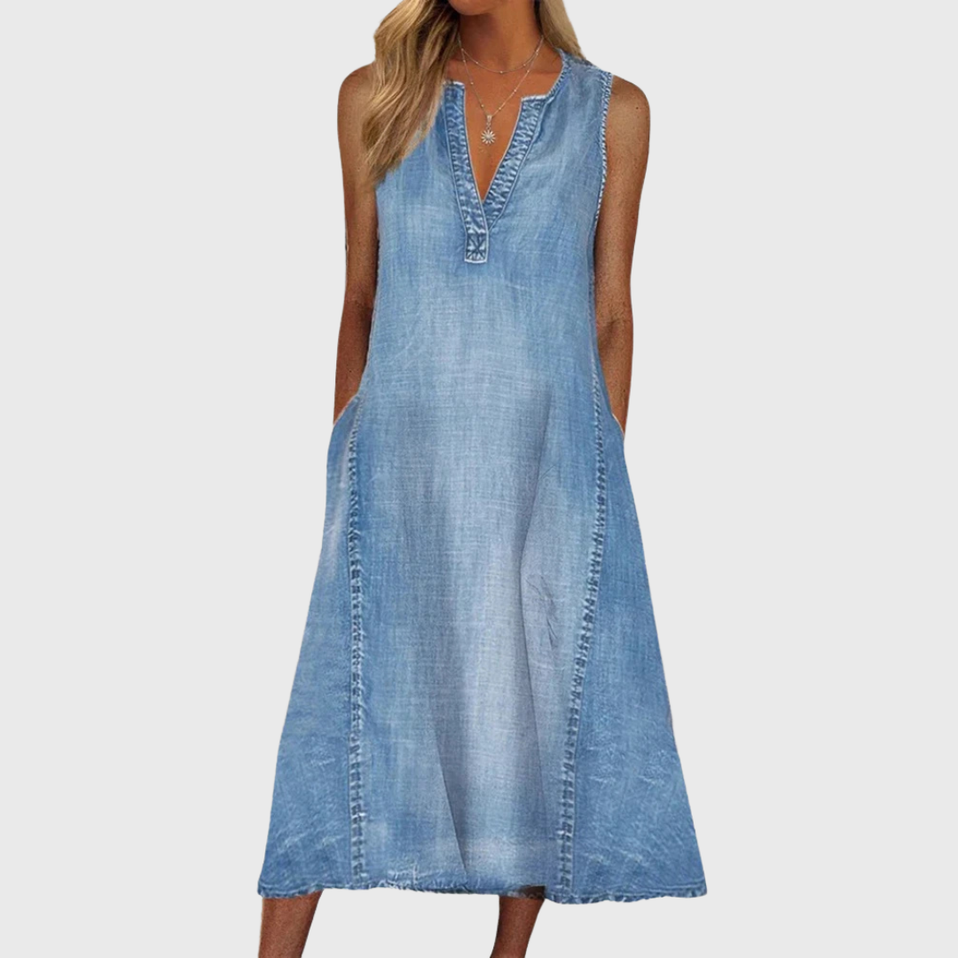 Moa - Bekväm denimklänning