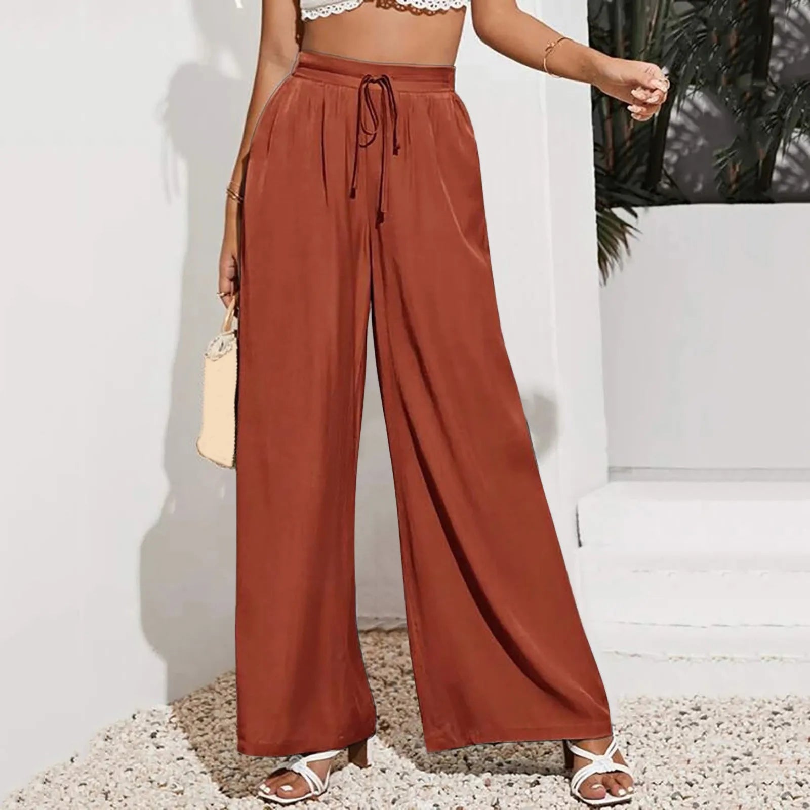 Donna - Casual byxor med elastisk midja