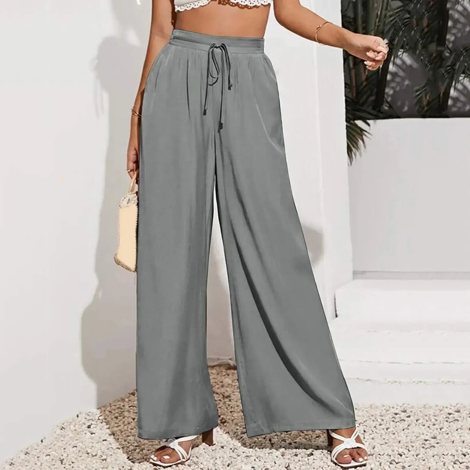 Donna - Casual byxor med elastisk midja