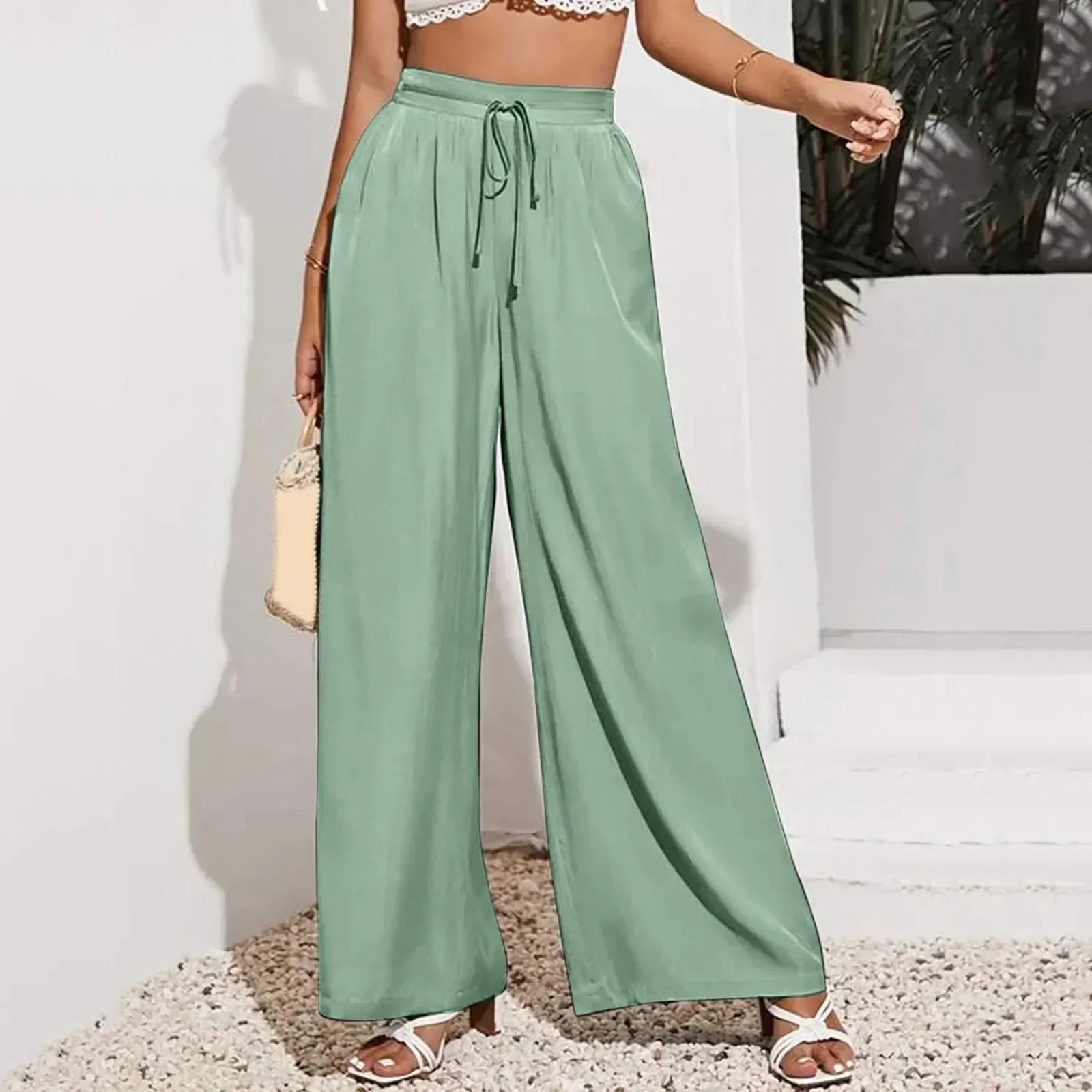Donna - Casual byxor med elastisk midja