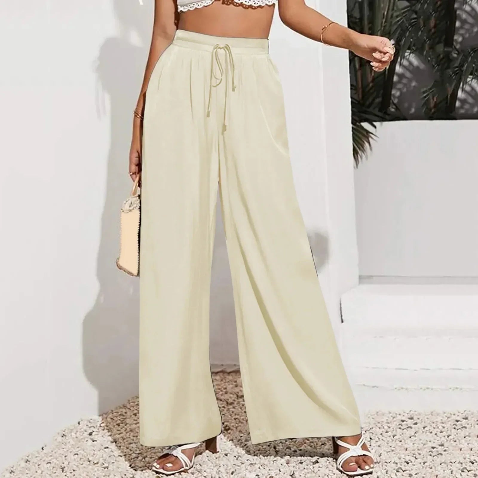 Donna - Casual byxor med elastisk midja