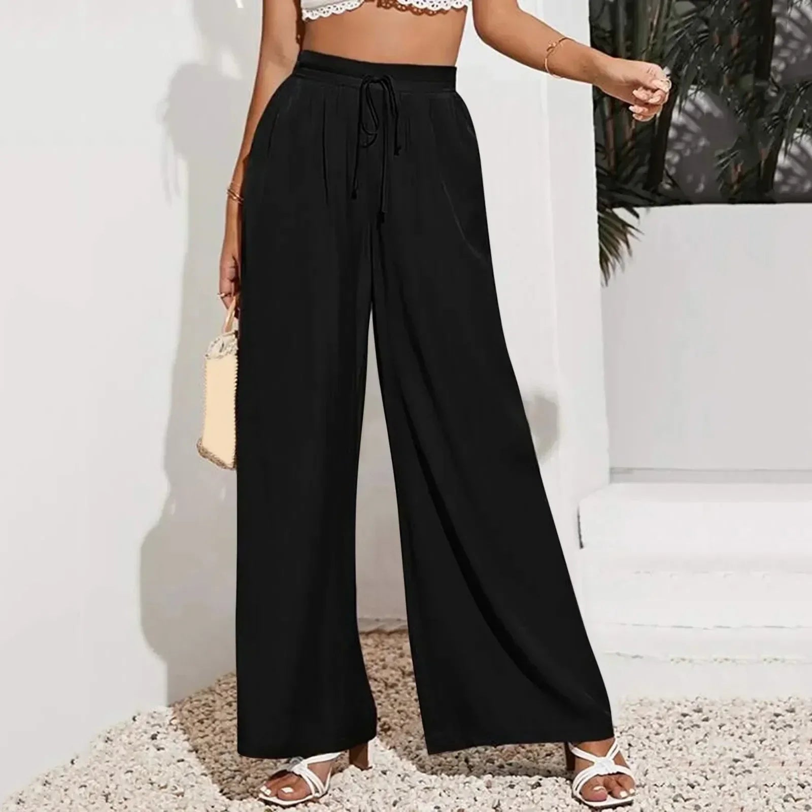 Donna - Casual byxor med elastisk midja