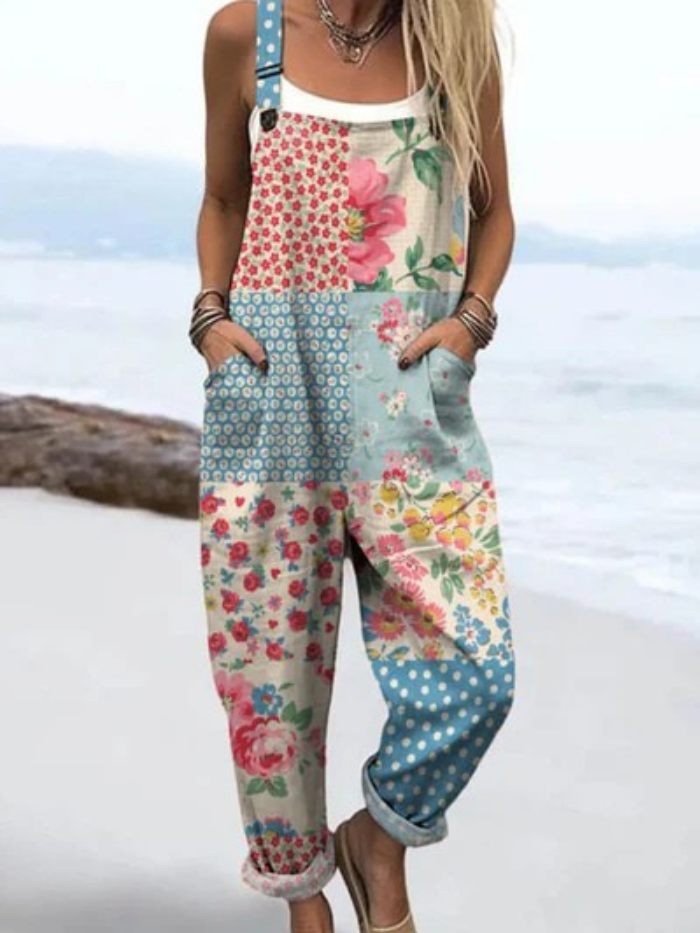 Jane - Blommig vardagsjumpsuit