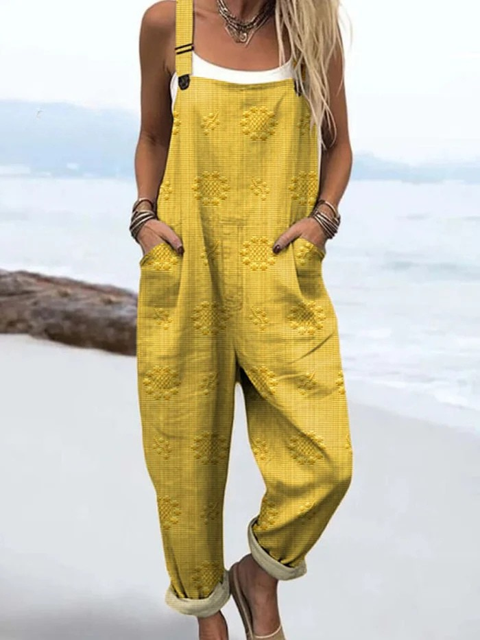Petra - Blommig jumpsuit i vintagestil
