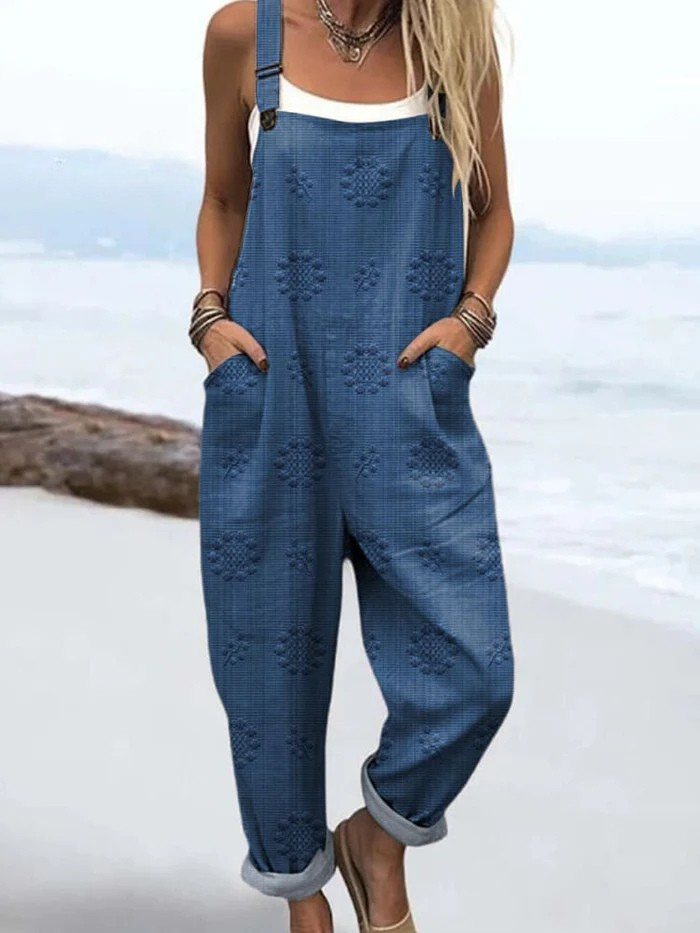 Petra - Blommig jumpsuit i vintagestil