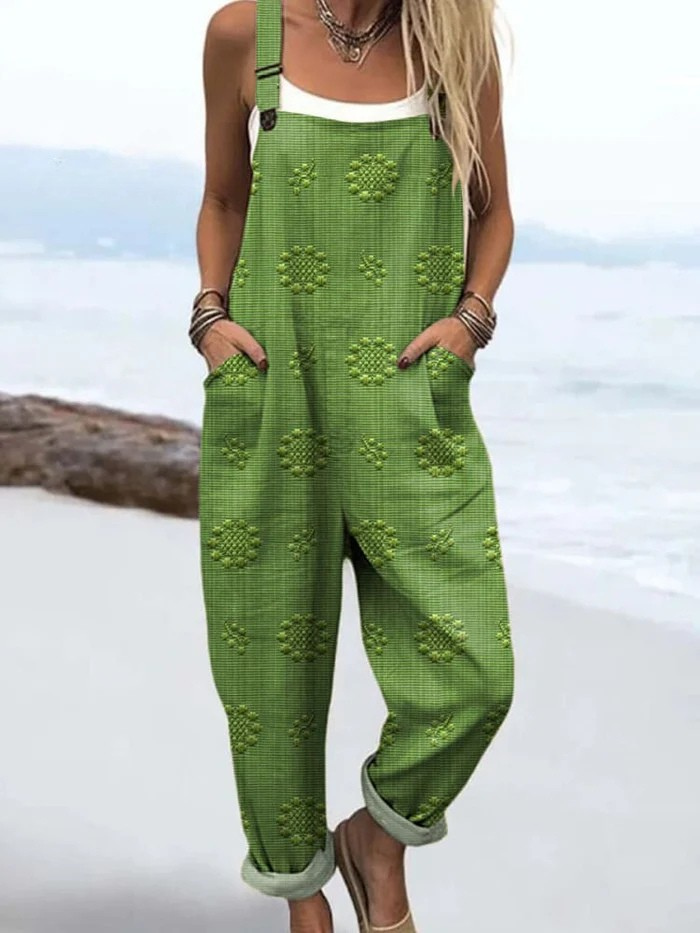 Petra - Blommig jumpsuit i vintagestil