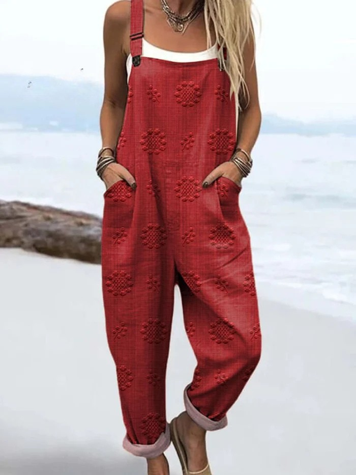 Petra - Blommig jumpsuit i vintagestil
