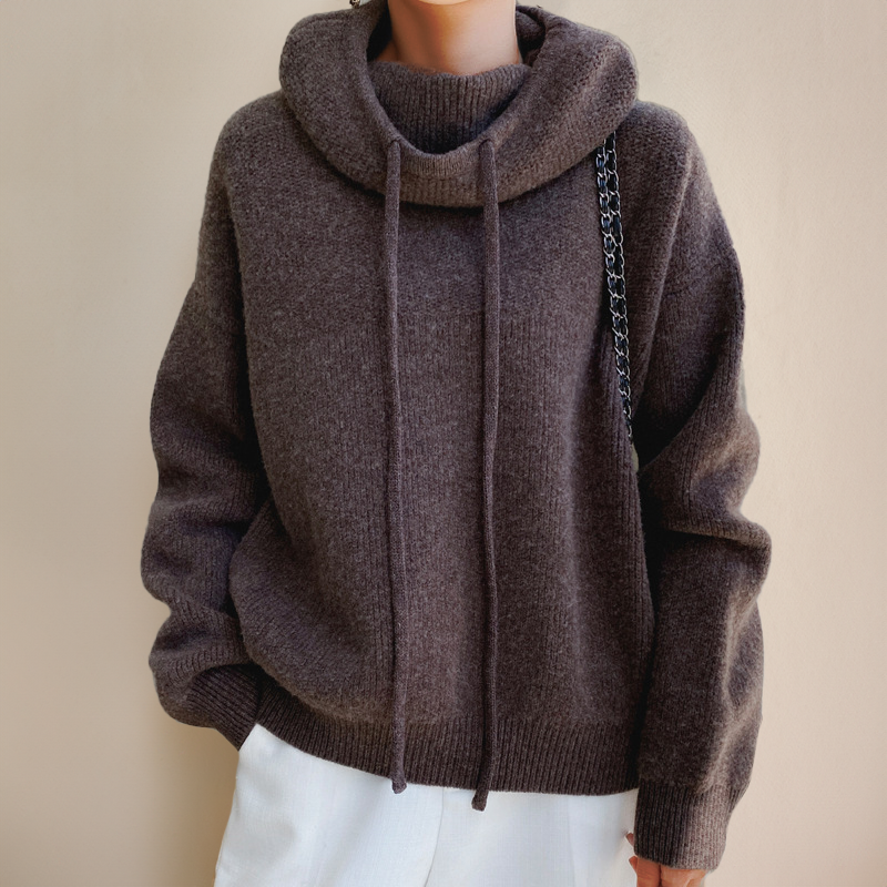 Elina - Stickad hoodie