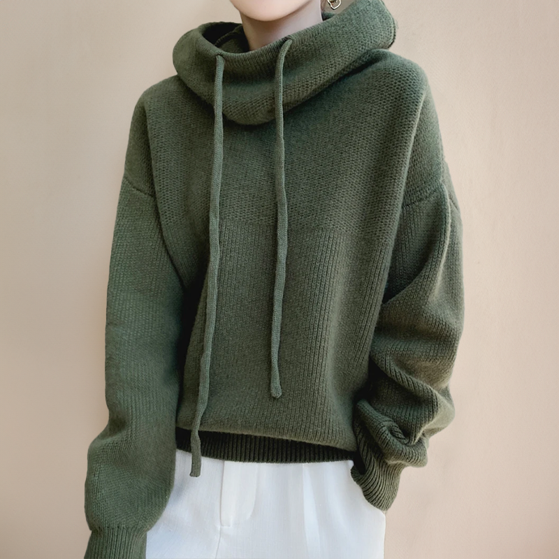 Elina - Stickad hoodie