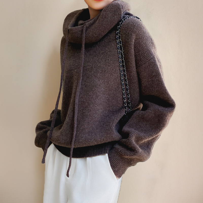 Elina - Stickad hoodie