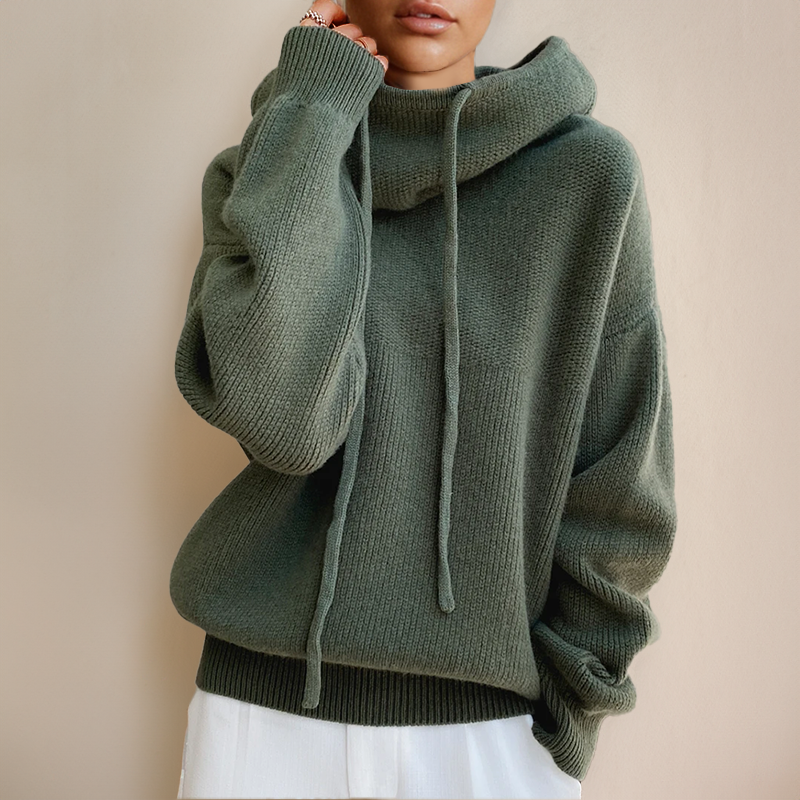 Elina - Stickad hoodie
