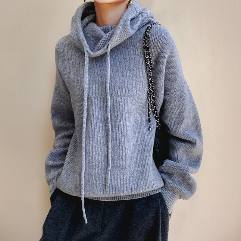 Elina - Stickad hoodie