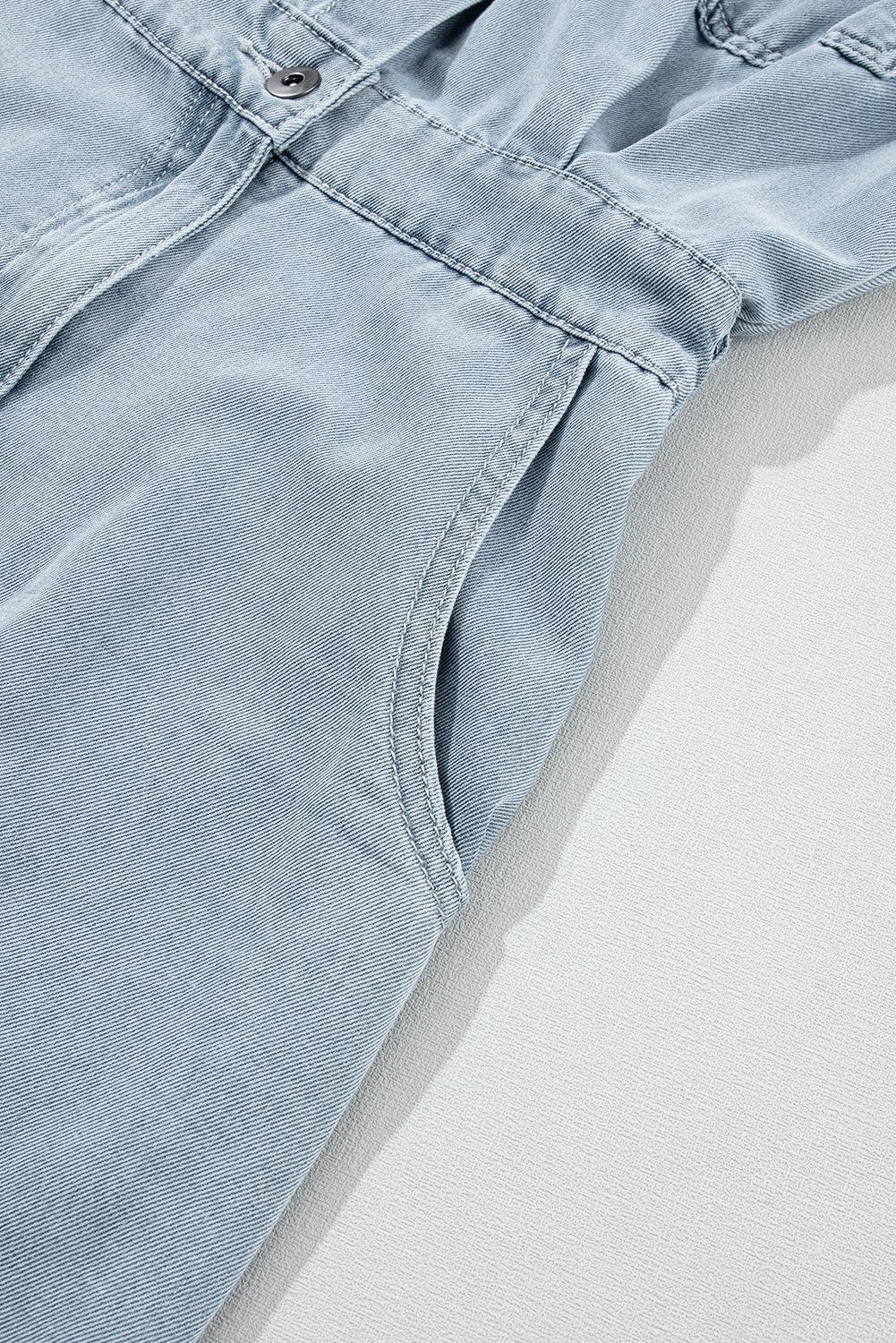 Isabelle - Denimklänning med eleganta, korta fladdermusärmar