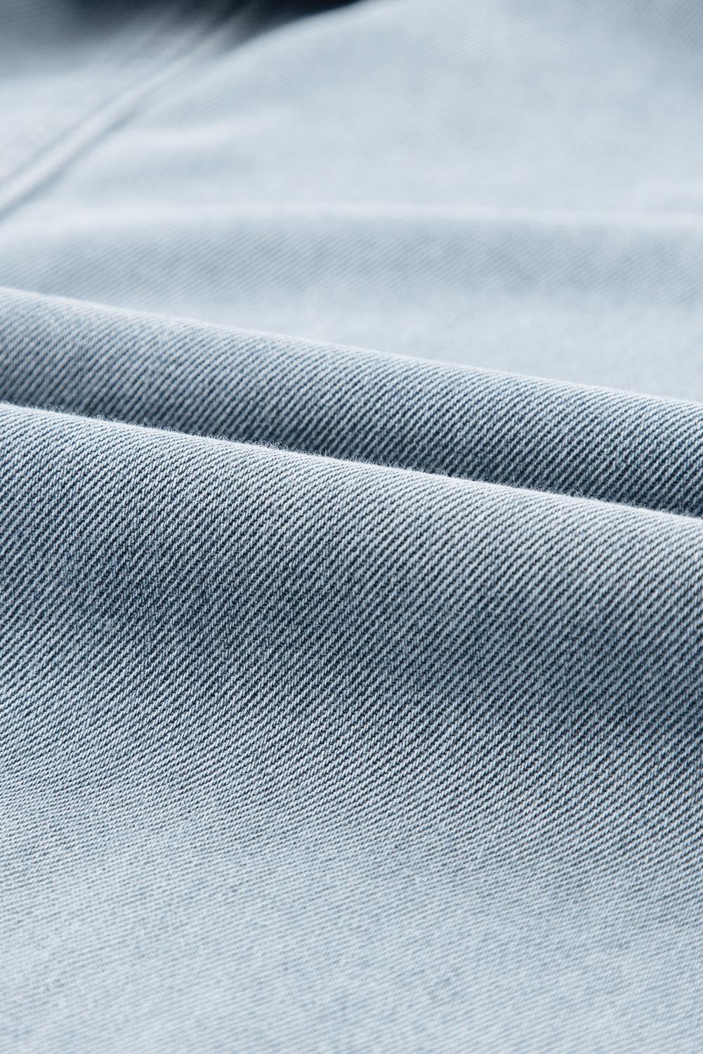Isabelle - Denimklänning med eleganta, korta fladdermusärmar