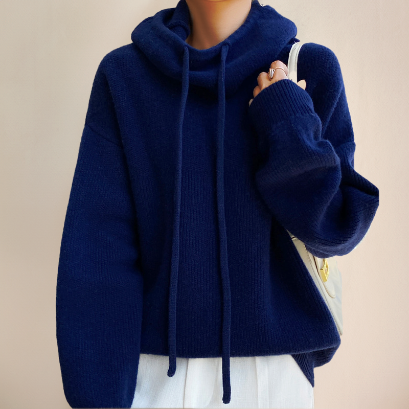 Elina - Stickad hoodie